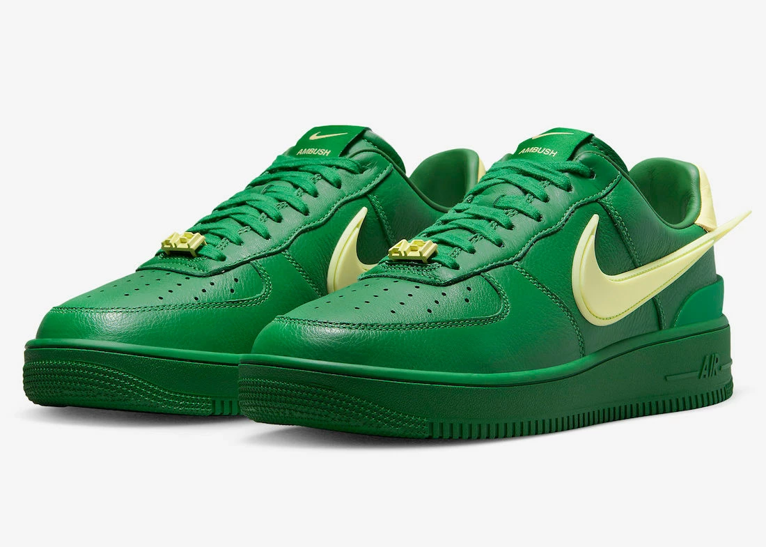 AMBUSH X Nike Air Force 1 Low SP Pine Green Pale Yellow DV3464-300