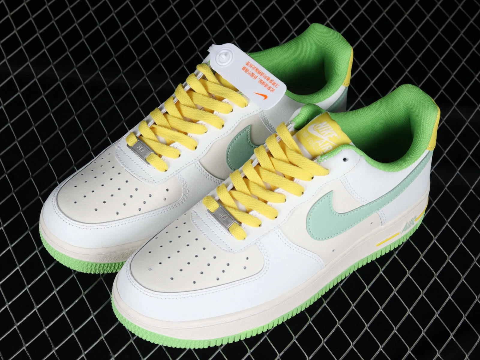Nike Air Force 1 07 LV8 2 White Green Yellow CW3388-201 - Image 5