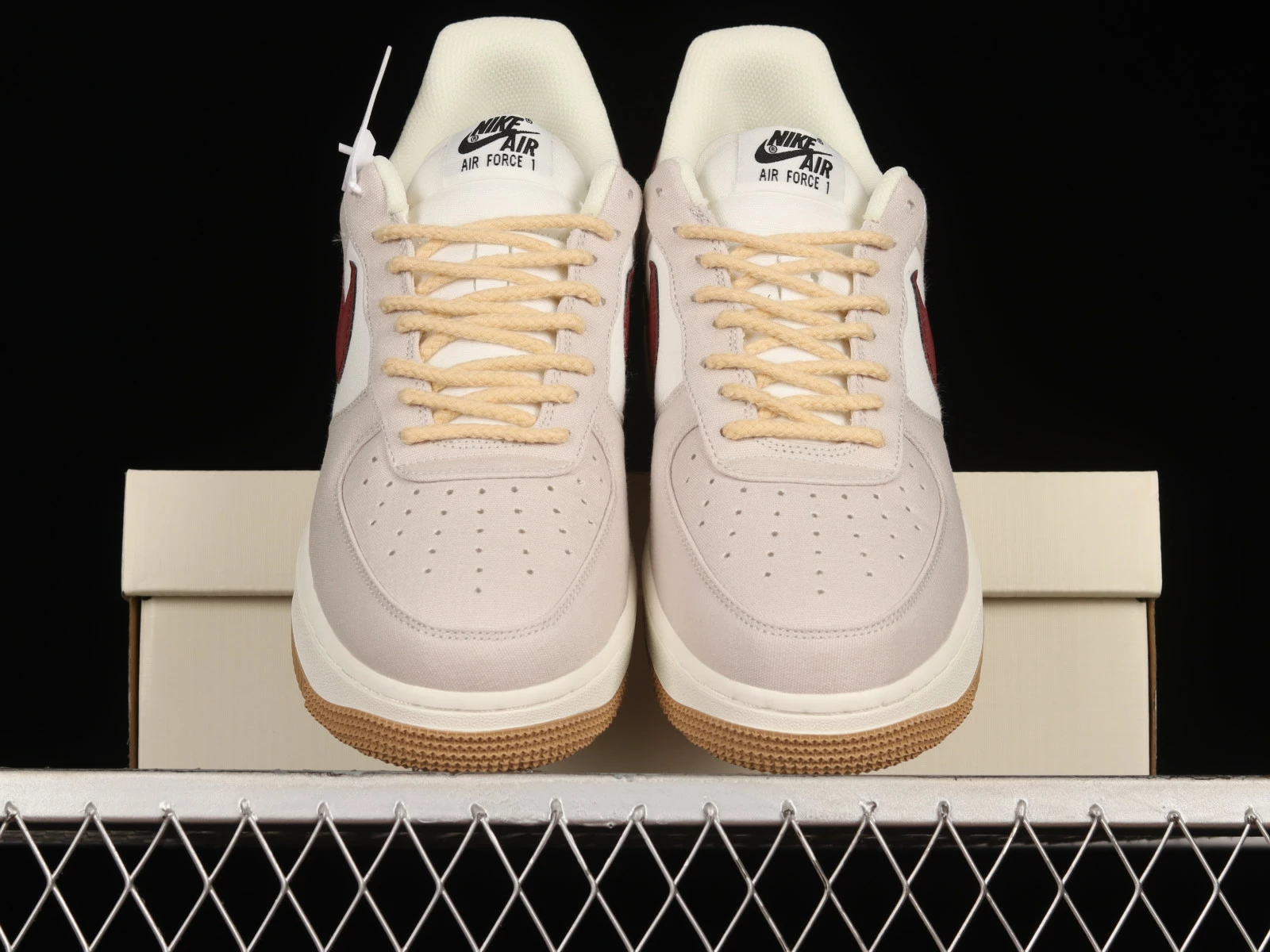 Nike Air Force 1 07 Low Dark Red Cream Brown DG2296-019 - Image 2