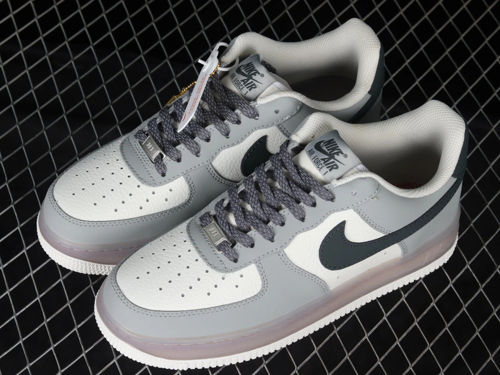 Nike Air Force 1 07 Low Grey Dark Green Sail White CW1888-608 - Image 5