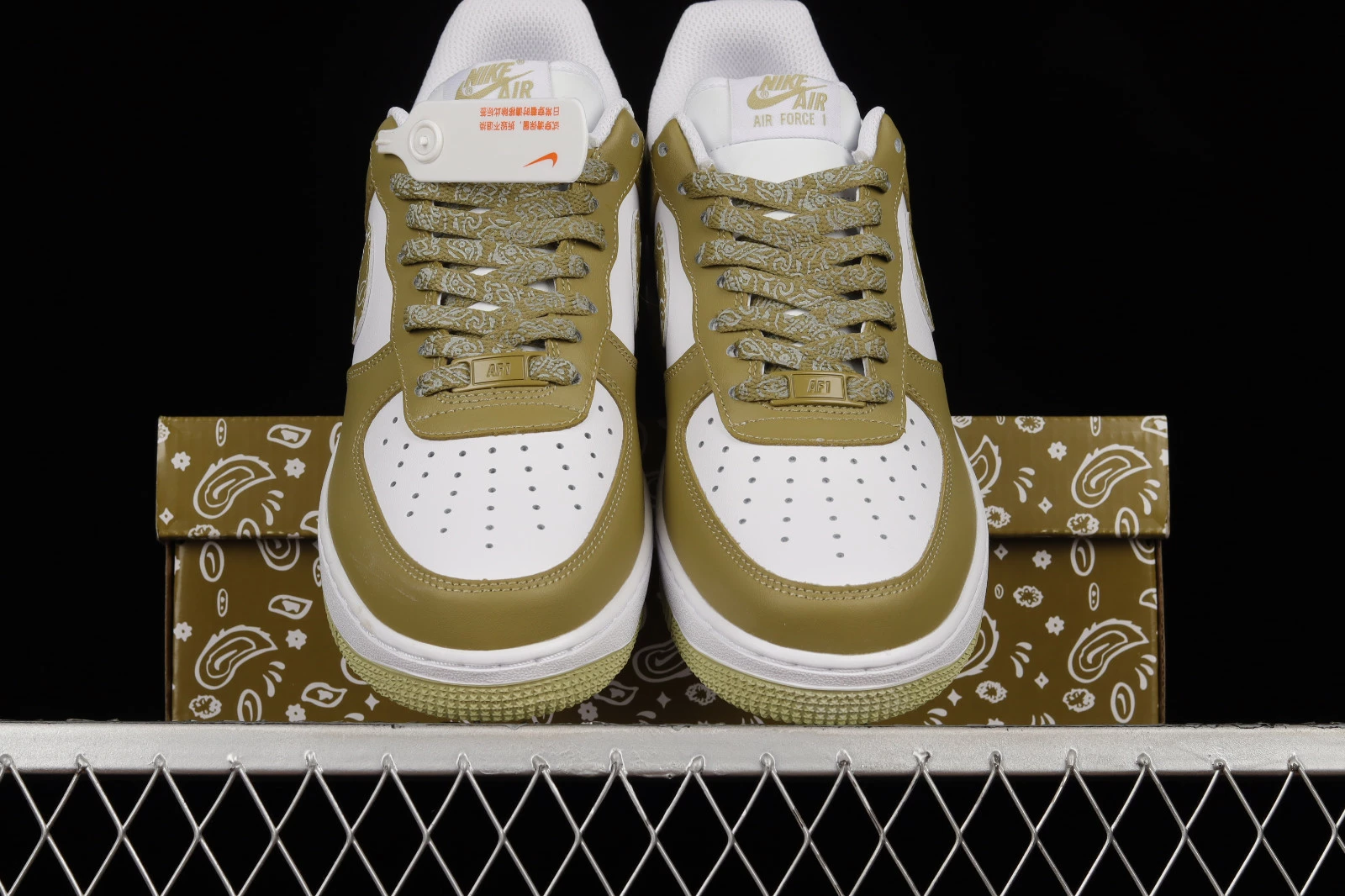 Nike Air Force 1 07 Low Paisley Avocado Green White XM6386-556 - Image 2