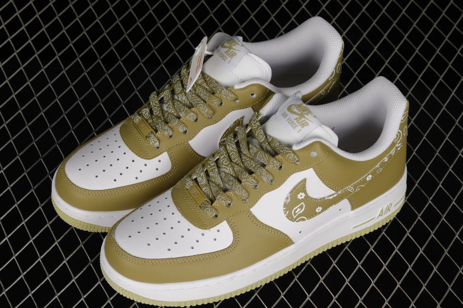 Nike Air Force 1 07 Low Paisley Avocado Green White XM6386-556 - Image 5