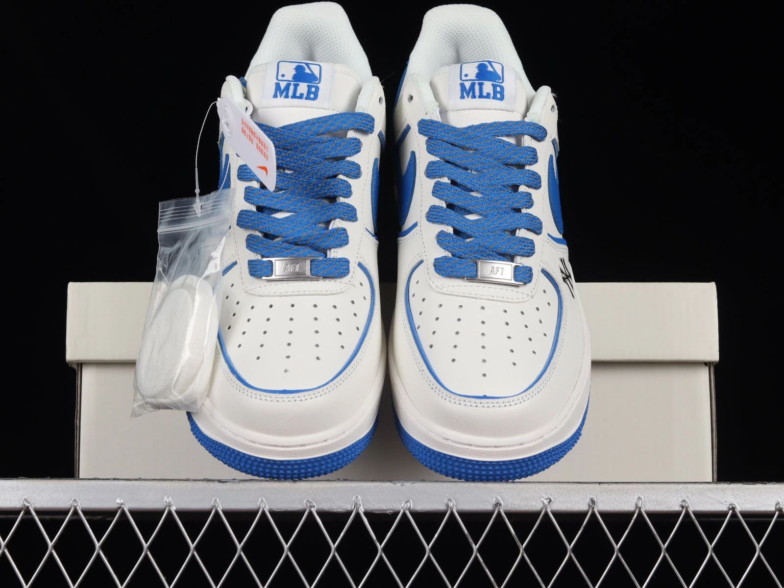 Nike Air Force 1 07 Low White Navy Blue BS8806-522 - Image 2