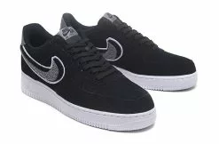 Nike Air Force 1'07 Lv8 Chenille Swoosh Black Grey 823511-014