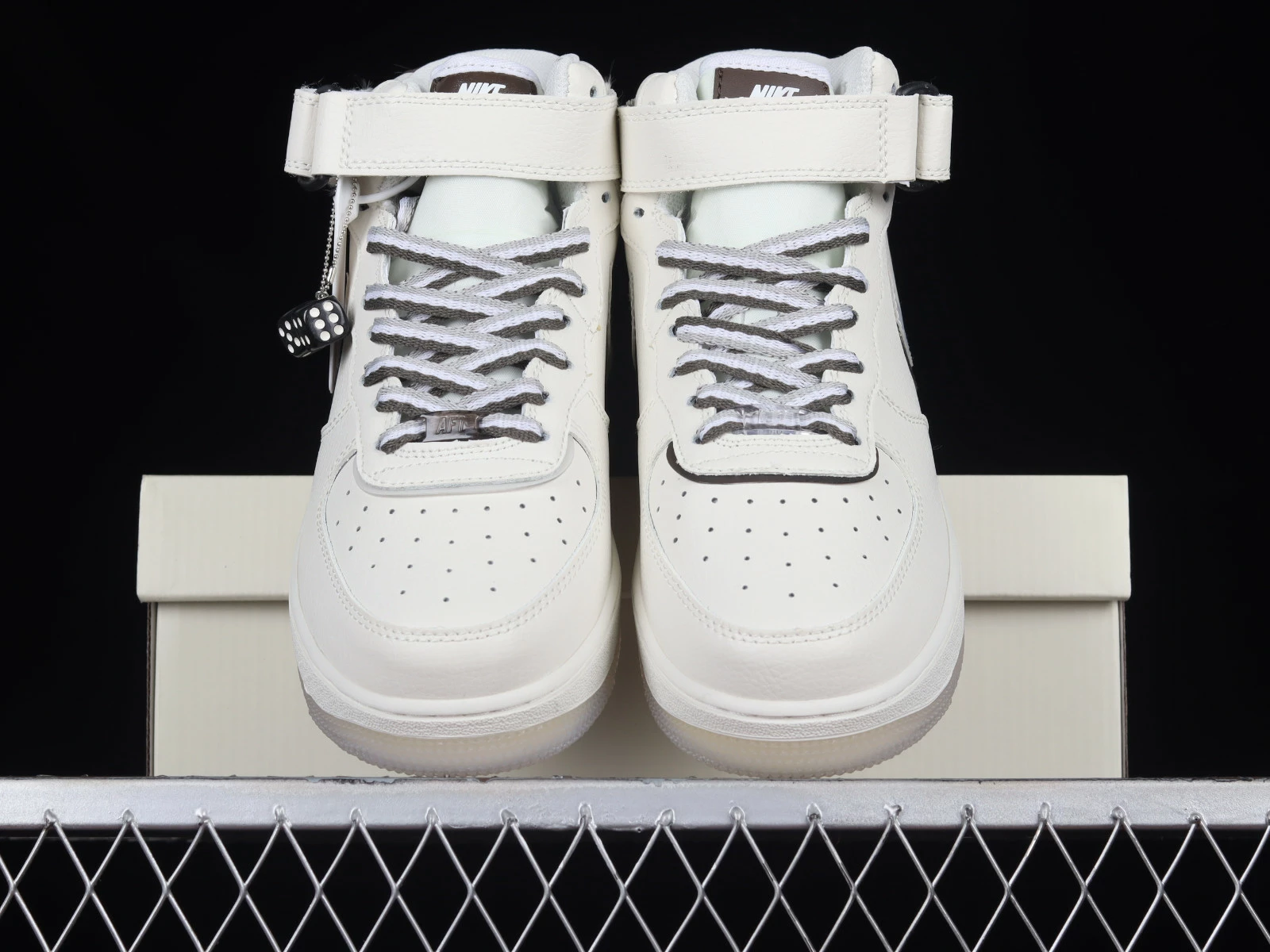 Nike Air Force 1 07 Mid Dice God White Brown CW1574-901 - Image 2