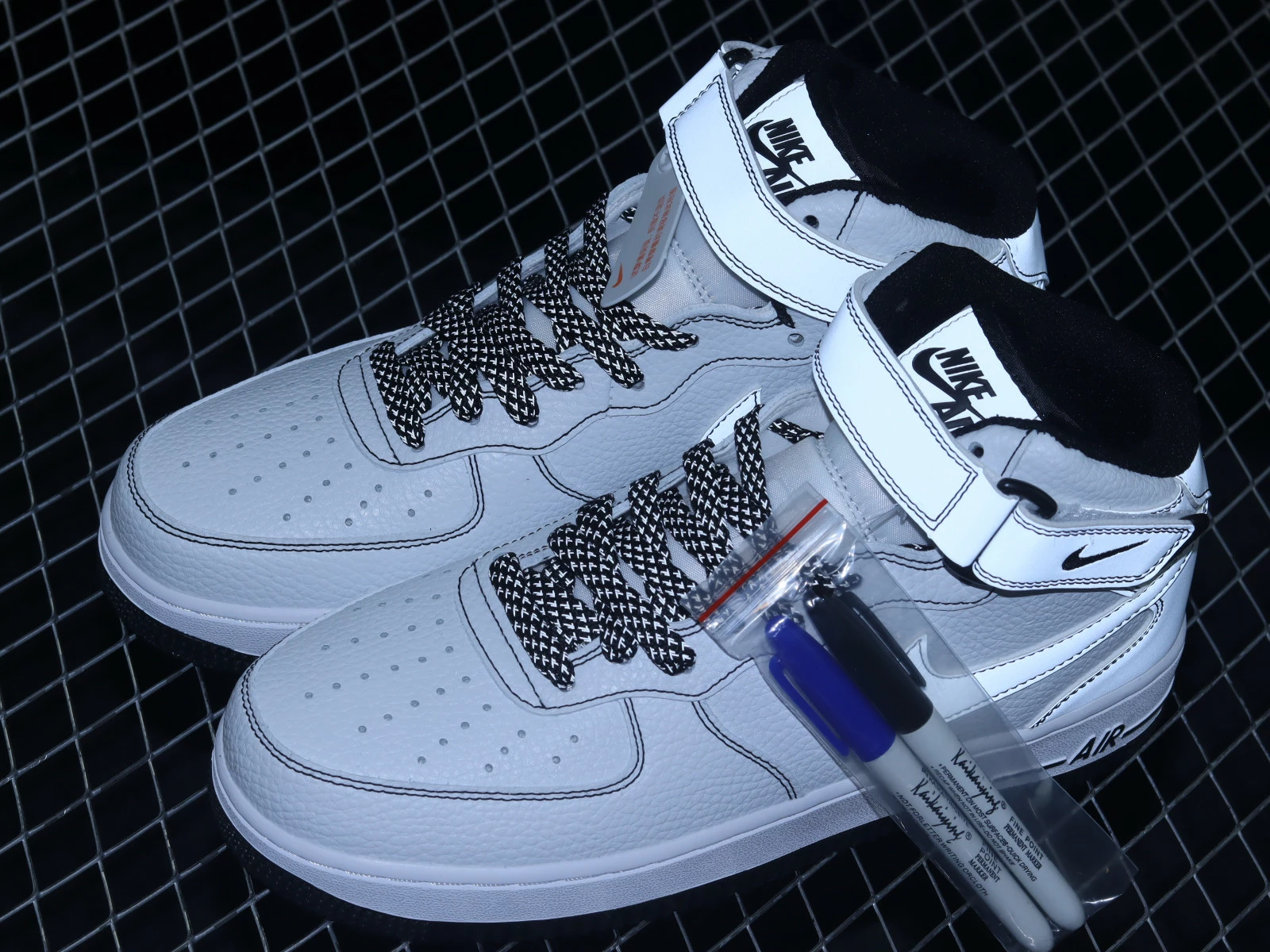 Nike Air Force 1 07 Mid White Black MK0619-222 - Image 6