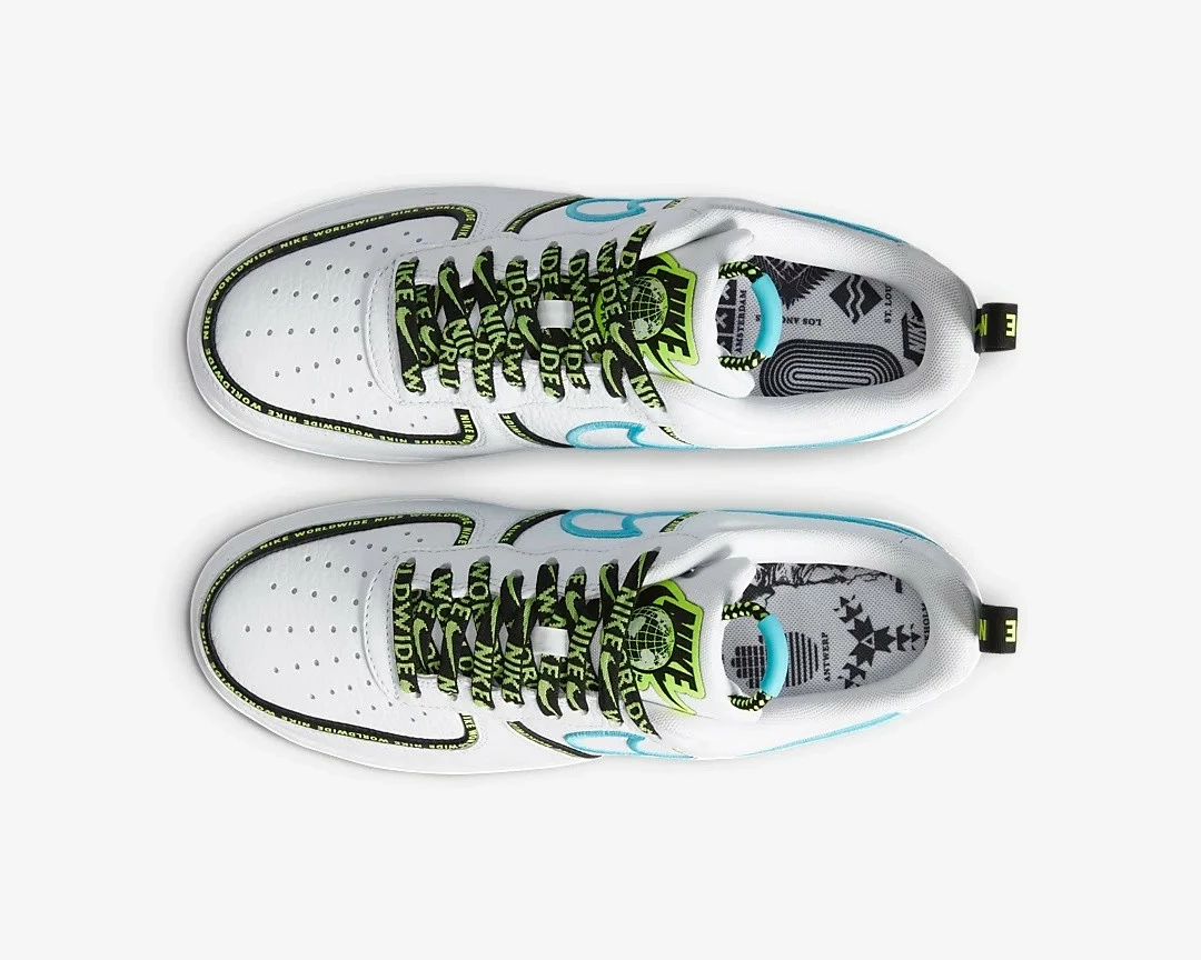 Nike Air Force 1'07 Premium Worldwide Pack Blue Fury White CK7213-100 - Image 3