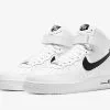 Nike Air Force 1 High White Black Running Shoes CK4369-100