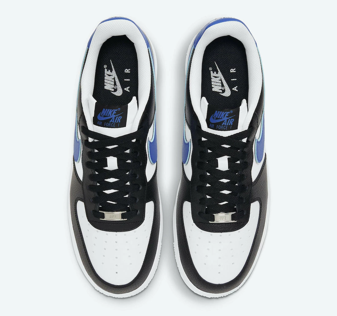 Nike Air Force 1 Low Black Game Royal Metallic Silver DD9784-001 - Image 2