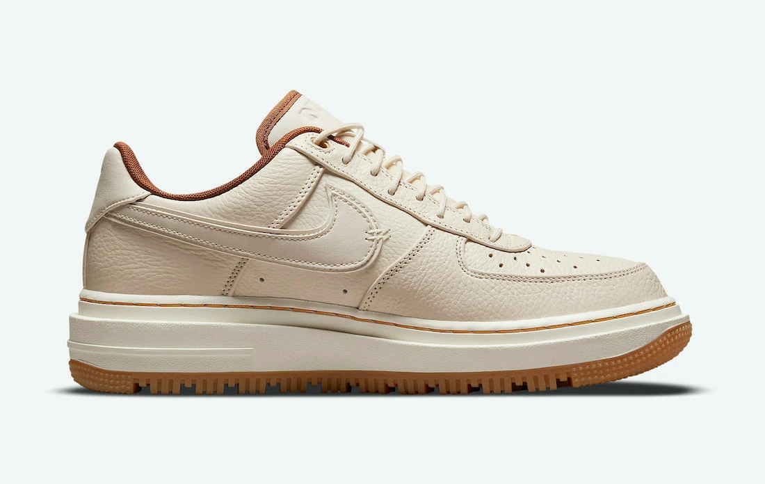 Nike Air Force 1 Low Luxe Pearl White Pecan Gum Yellow Pale Ivory DB4109-200 - Image 2