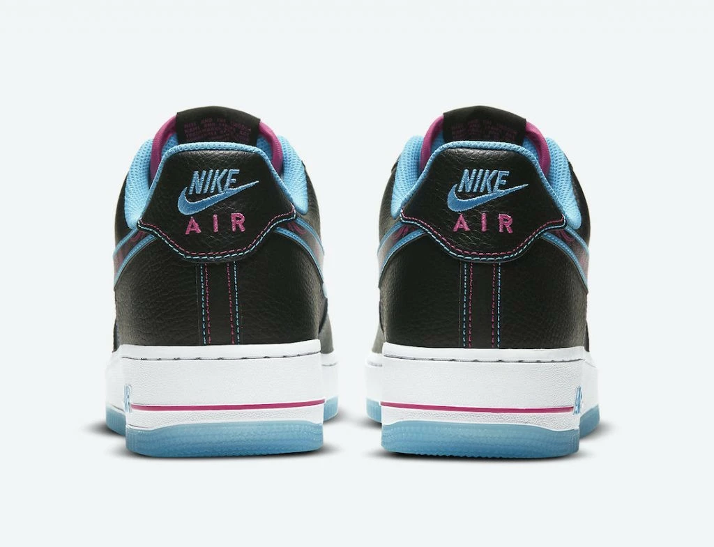 Nike Air Force 1 Low Miami Nights Pink Black Blue Shoes DD9183-001 - Image 3
