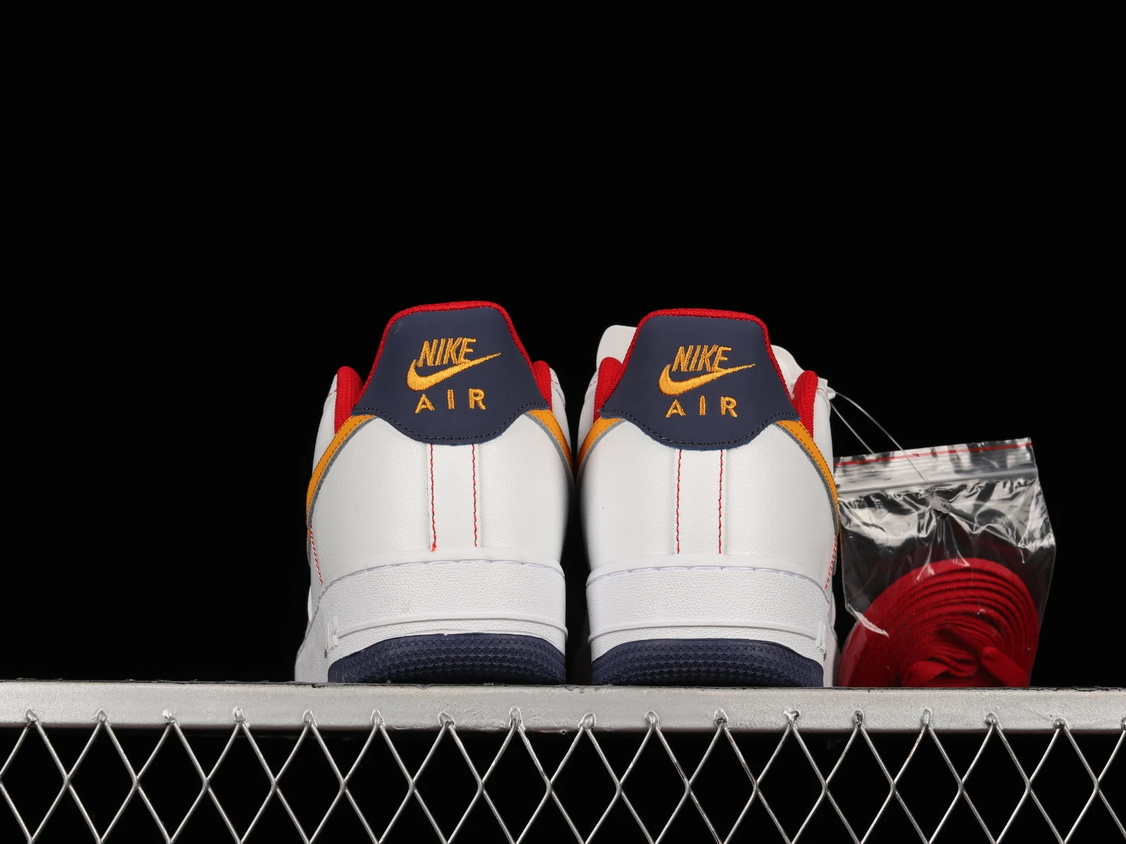 Nike Air Force 1 Low Navy Blue White Orange AF1234-010 - Image 3