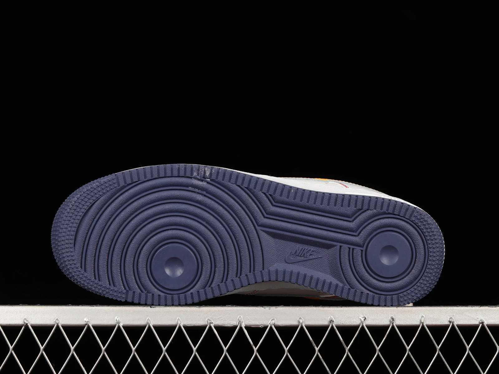 Nike Air Force 1 Low Navy Blue White Orange AF1234-010 - Image 4