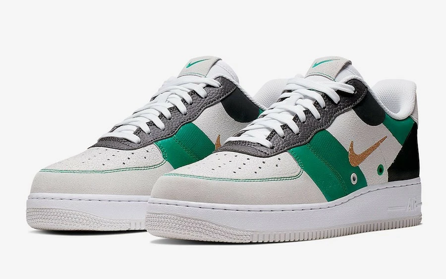 Nike Air Force 1 Low PRM Vast Grey Green White Black Shoes CI0065-100