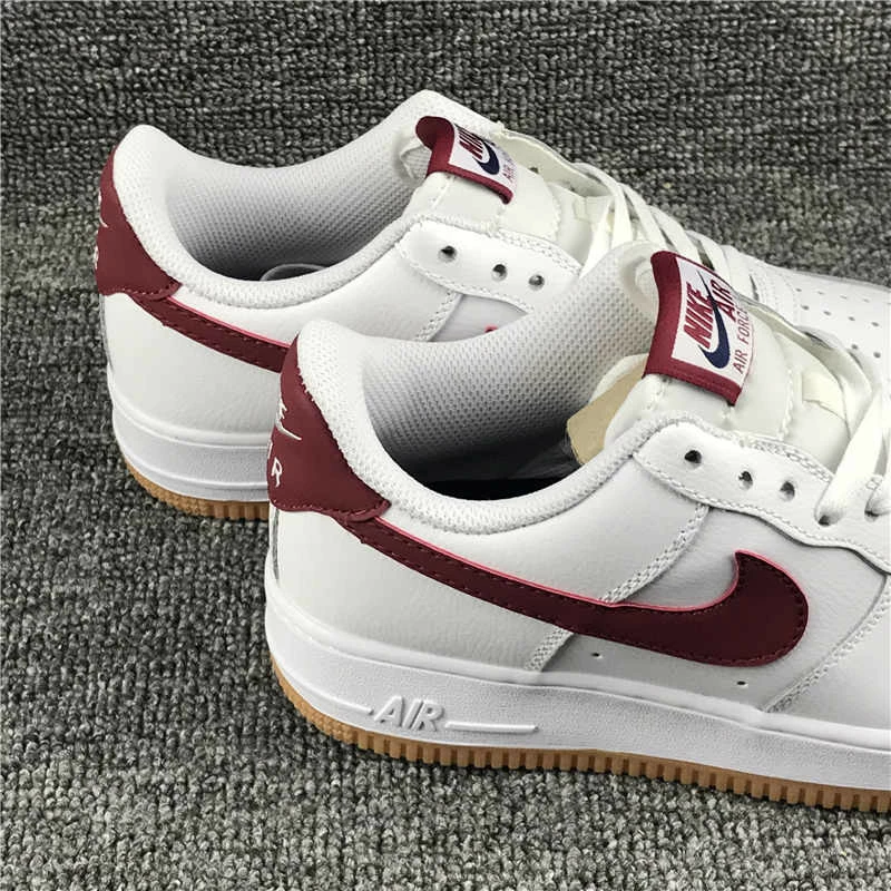 Nike Air Force 1 Low Summit White Team Red Running Shoes CK0057-101 - Image 3