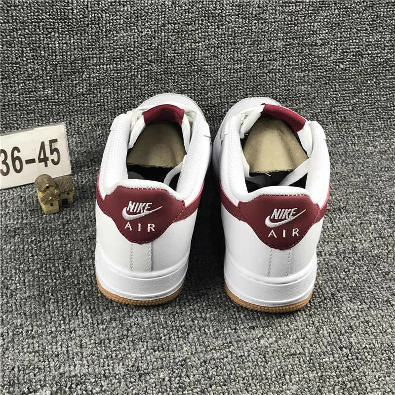 Nike Air Force 1 Low Summit White Team Red Running Shoes CK0057-101 - Image 4