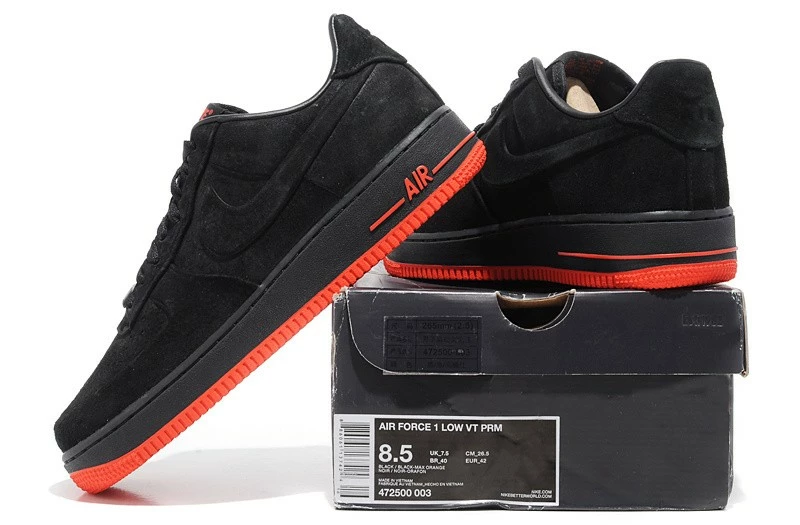 Nike Air Force 1 Low VT PRM Suede Black Orange 472500-003 - Image 6