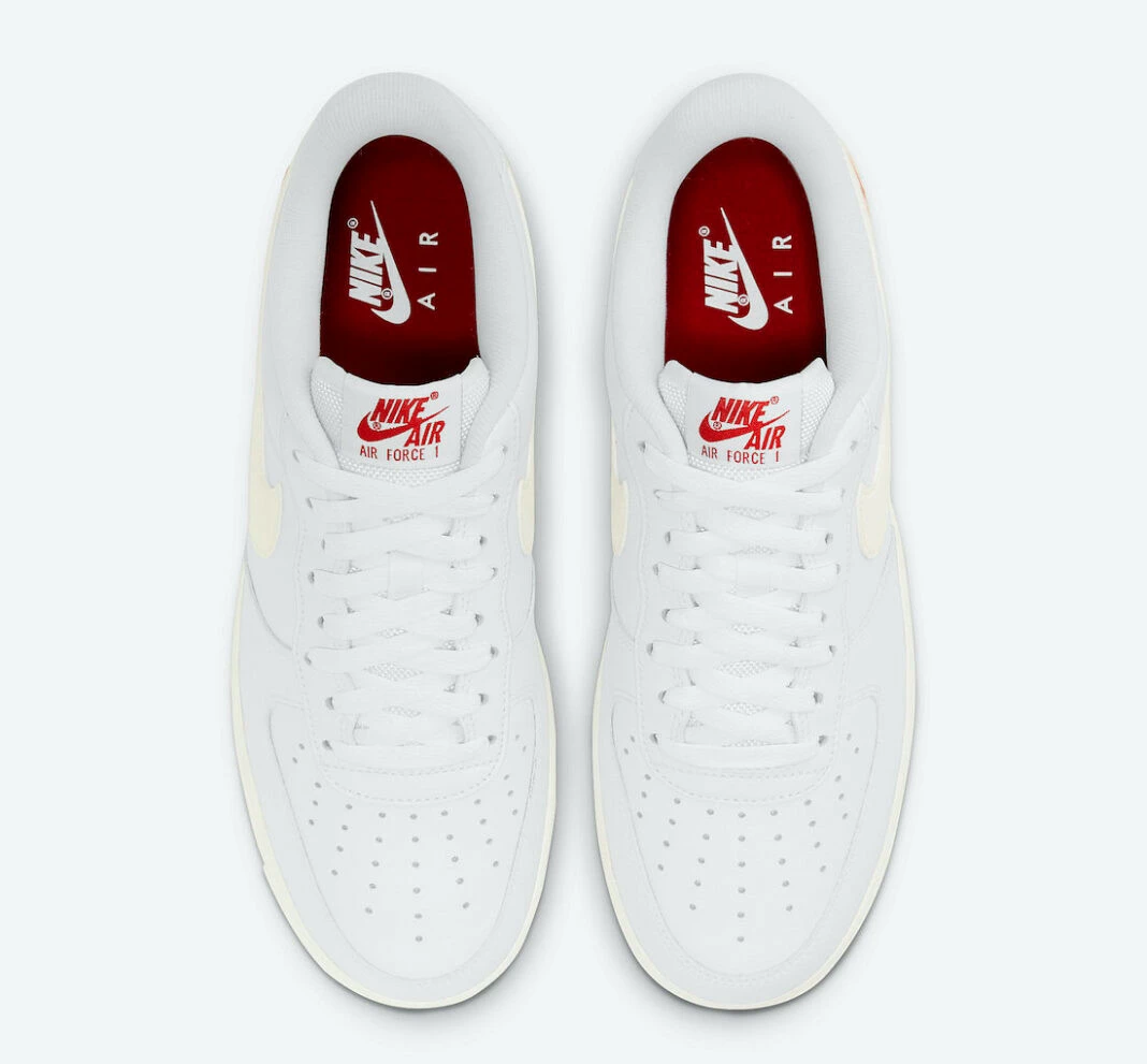 Nike Air Force 1 Low Valentine's Day White University Red Shoes DD7117-001 - Image 3