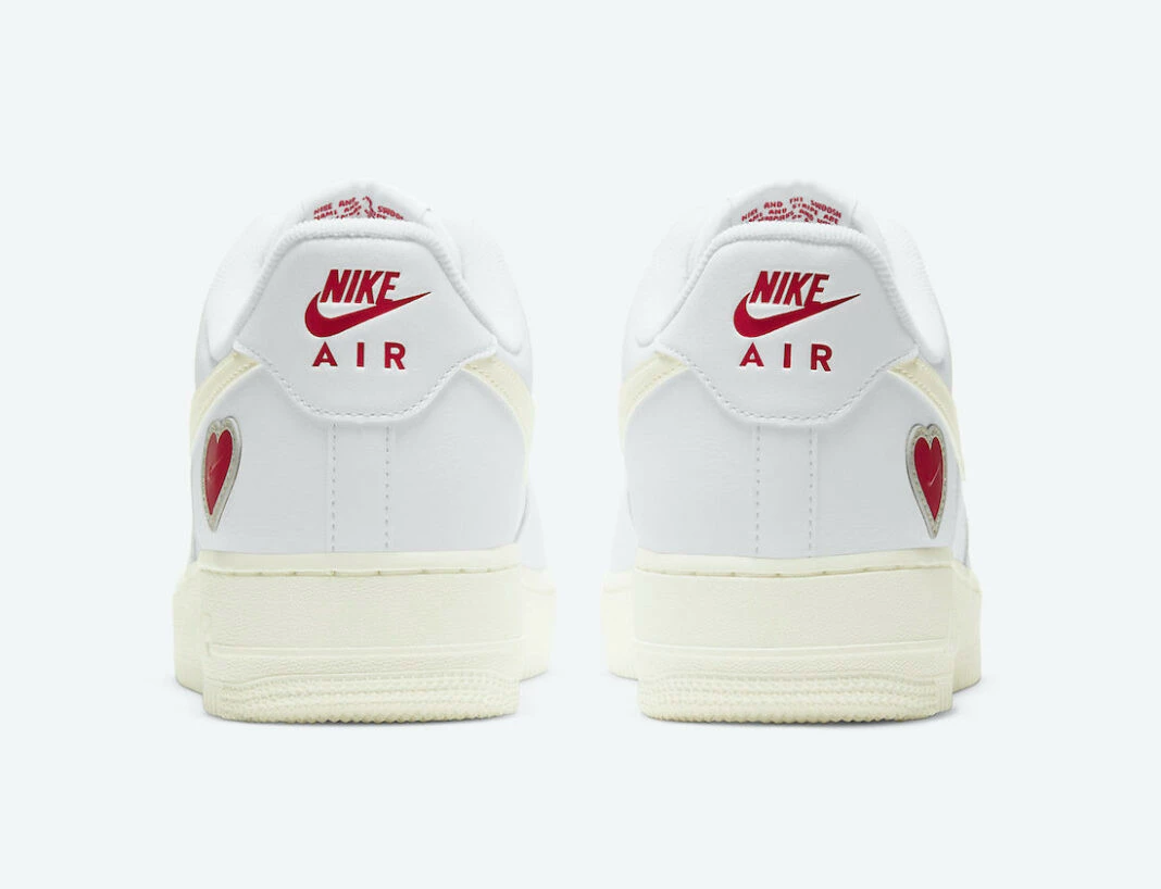 Nike Air Force 1 Low Valentine's Day White University Red Shoes DD7117-001 - Image 4