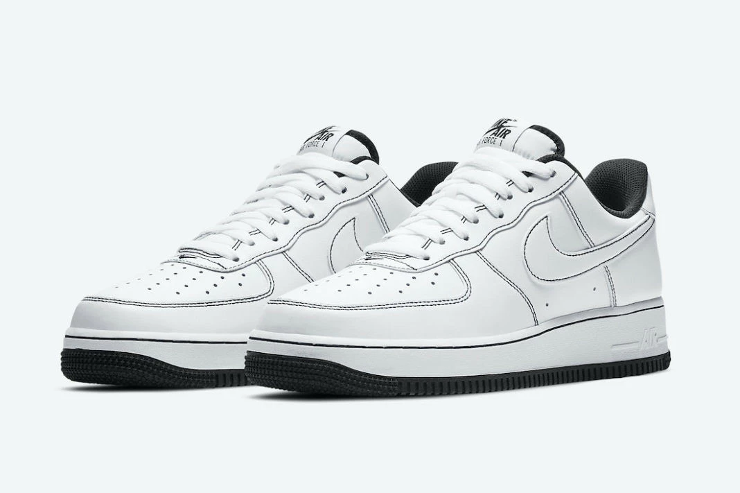 Nike Air Force 1 Low White Black Running Shoes CV1724-104
