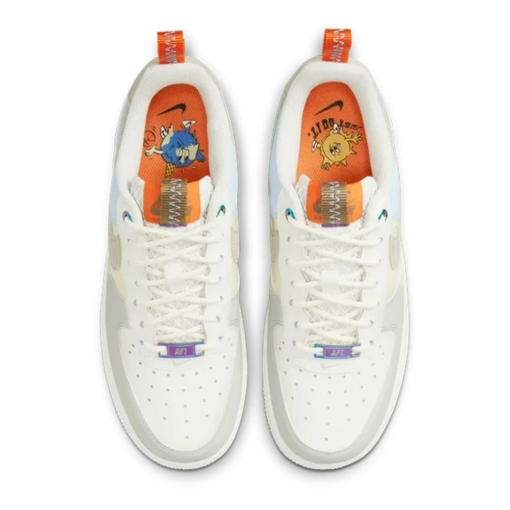 Nike Air Force 1 Low White Blue Orange DX6042-111 - Image 2