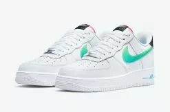 Nike Air Force 1 Low White Bright Crimson Laser Blue Black DJ5148-100