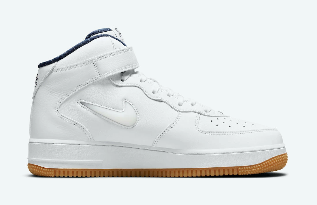 Nike Air Force 1 Mid QS Jewel NYC White Midnight Navy DH5622-100 - Image 2