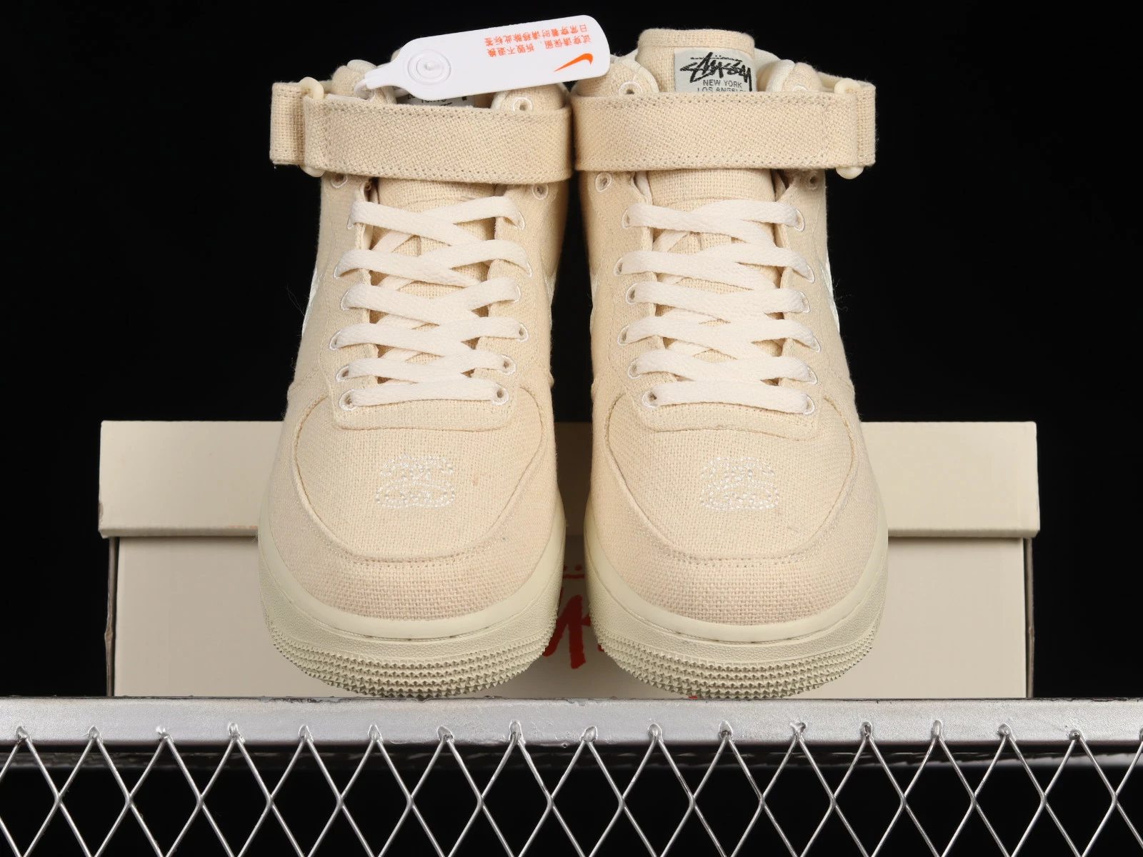 Nike Air Force 1 Mid Stussy Fossil Sail DJ7841-200 - Image 2