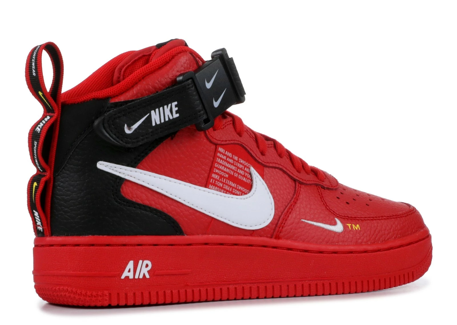 Nike Air Force 1 Mid Utility LV8 University Red Black AV3803-600 - Image 2
