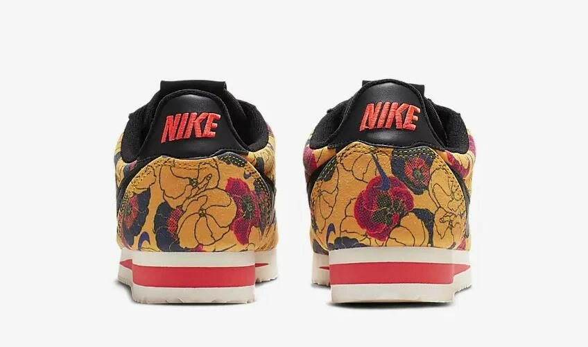 Nike Classic Cortez LX Floral University Gold Bright Crimson Sail Black AV1338-700 - Image 3