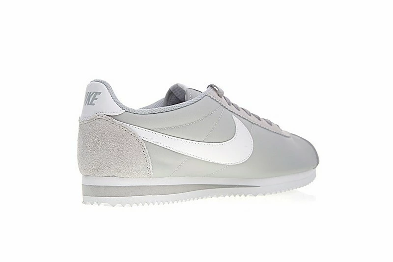 Nike Classic Cortez Nylon Trainers In Grey White 807472-010 - Image 2