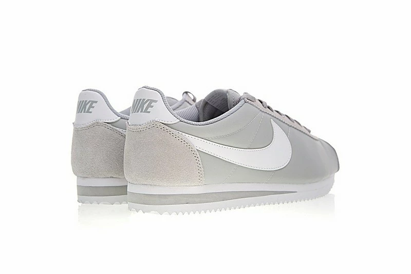 Nike Classic Cortez Nylon Trainers In Grey White 807472-010 - Image 5