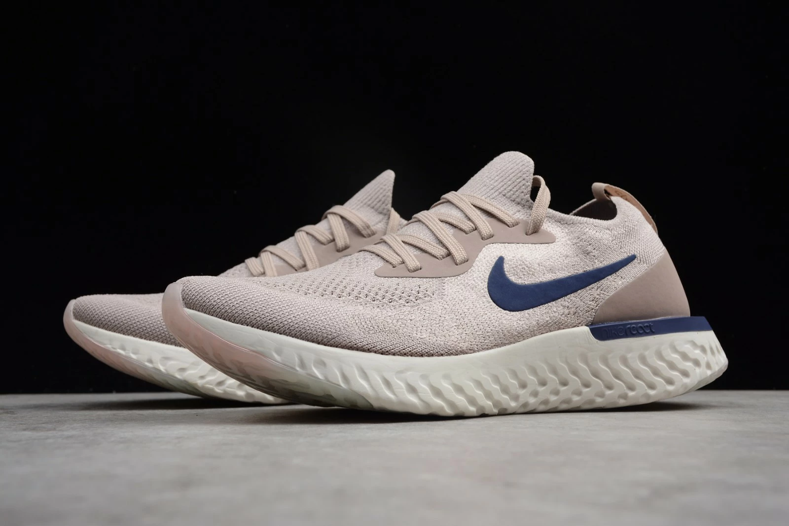 Nike Epic React Diffused Taupe Blue Void Running Shoes AQ0067 201 - Image 2