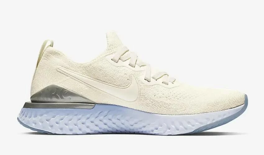 Nike Epic React Flyknit 2 Sail Aluminum Metallic Silver BQ8927-100 - Image 2