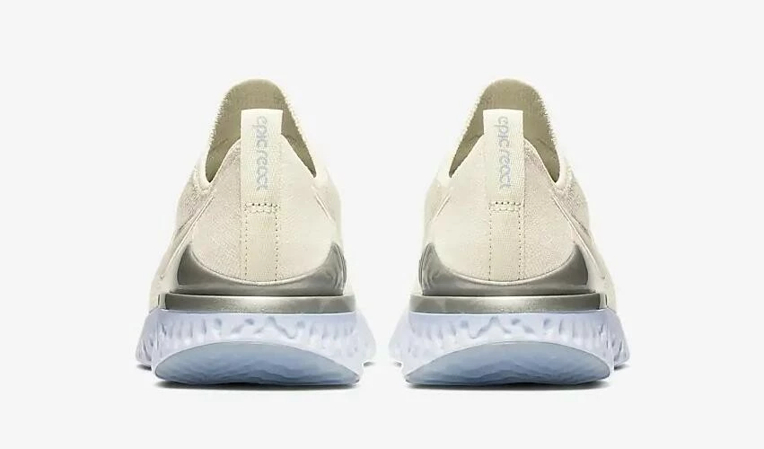 Nike Epic React Flyknit 2 Sail Aluminum Metallic Silver BQ8927-100 - Image 3