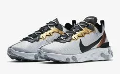 Nike React Element 55 Pure Platinum Black CD7627-001