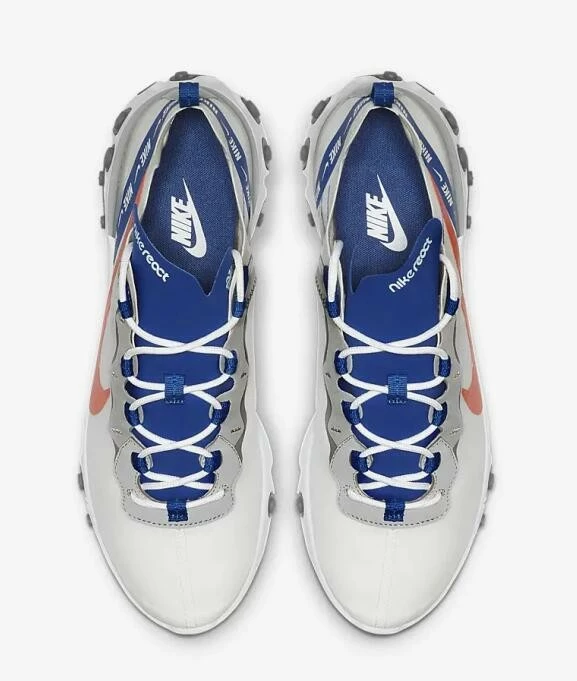 Nike React Element 55 White Game Royal Habanero Red CD7340-100 - Image 4