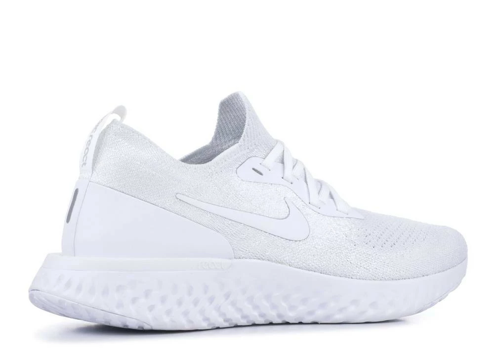 Nike Wmns Epic React Flyknit Triple White Platinum True Pure AQ0070-102 - Image 2